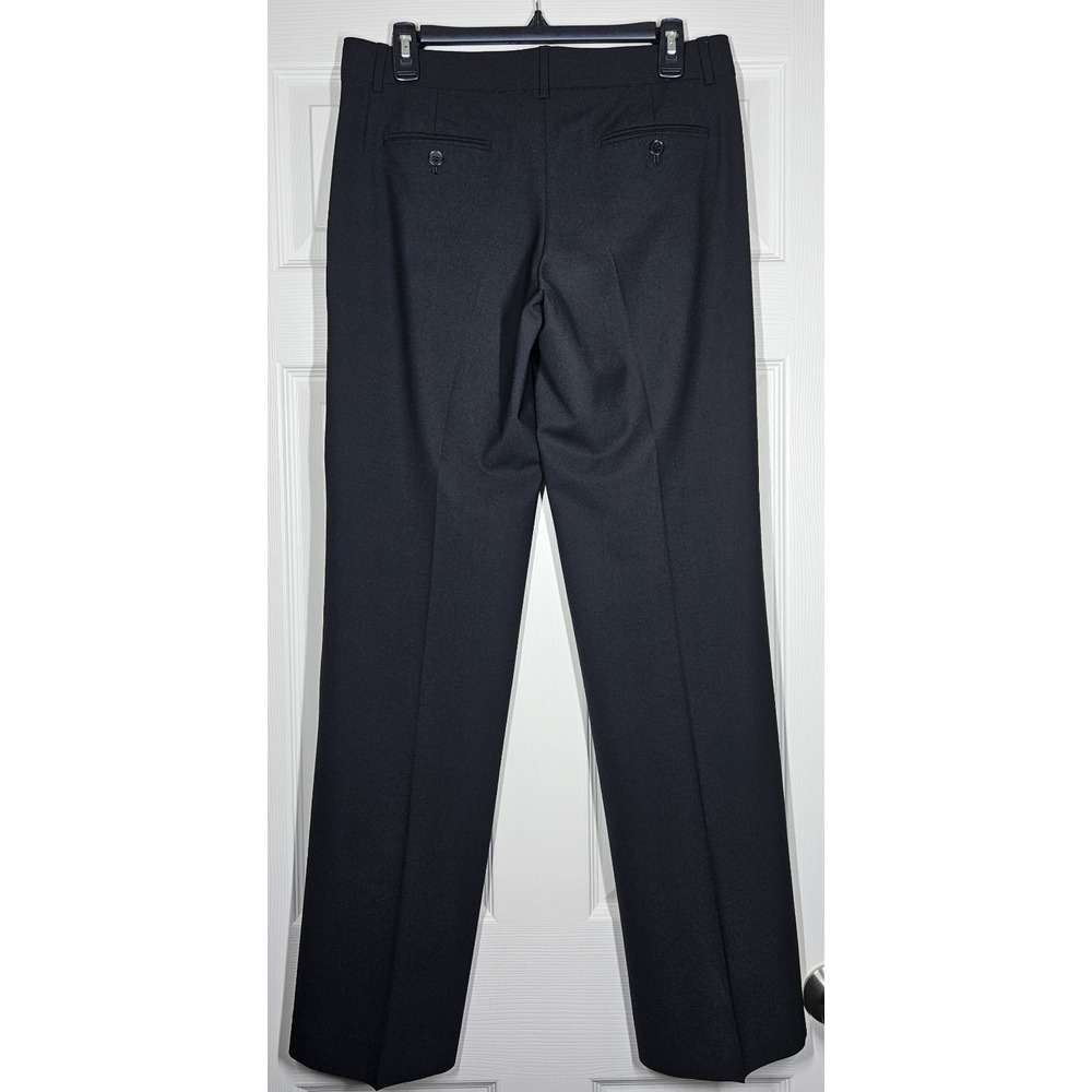 THEORY Black Emery Stretch Wool Wide Leg Flare Dress Work Trousers Pants Size 6 - Picture 3 of 12